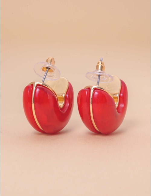 BRINCO OURO RESINA VERMELHO - BR29239VO05