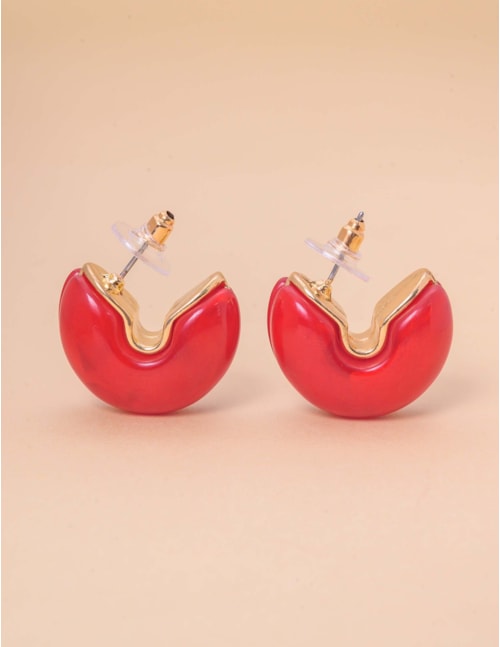 BRINCO OURO RESINA VERMELHO - BR29239VO05