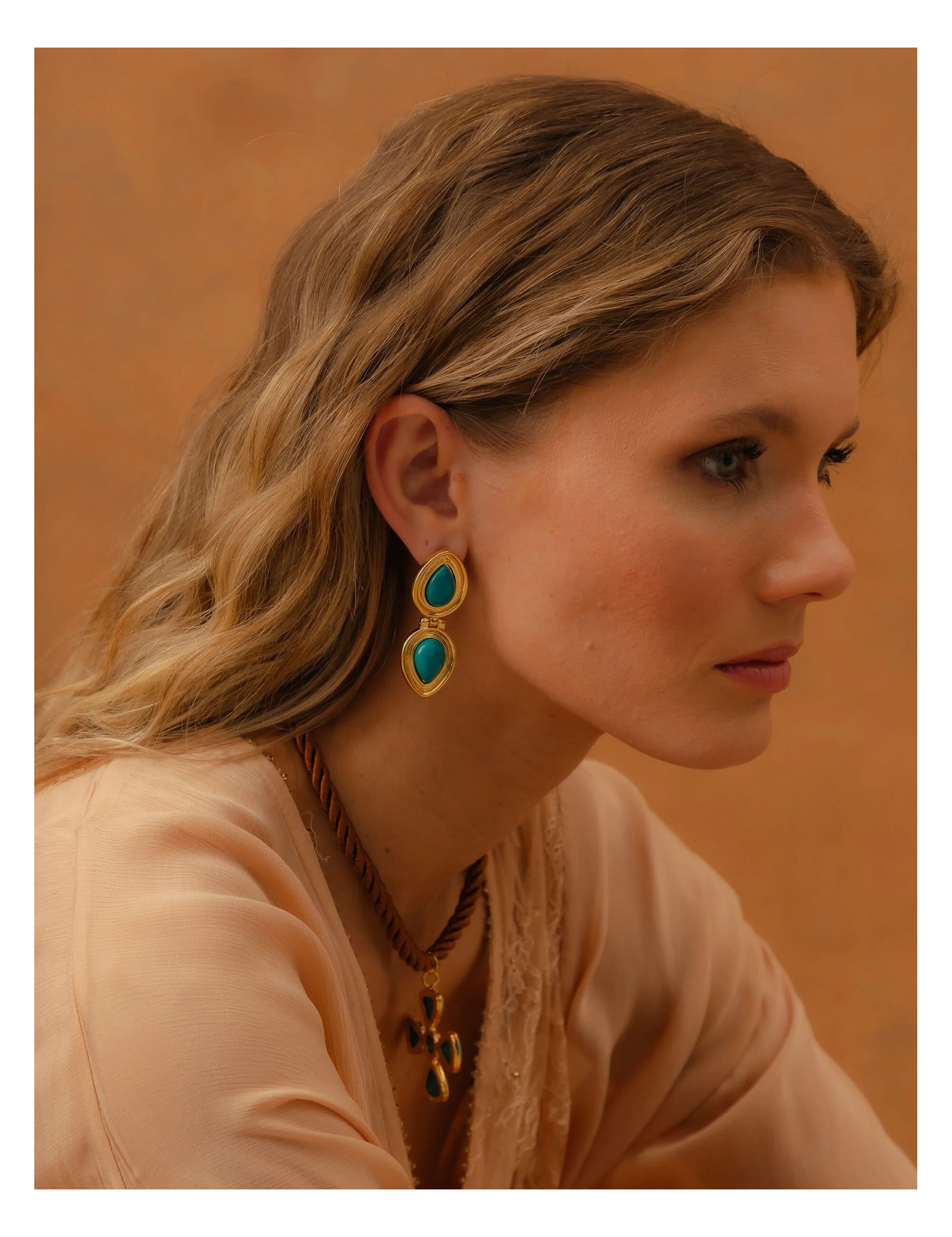 BRINCO PEDRA TURQUESA - BR29118V002