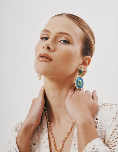 BRINCO RESINA PEDRA VERDE - BR29273VO13