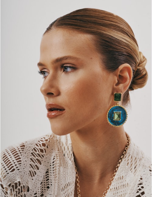 BRINCO RESINA PEDRA VERDE - BR29273VO13