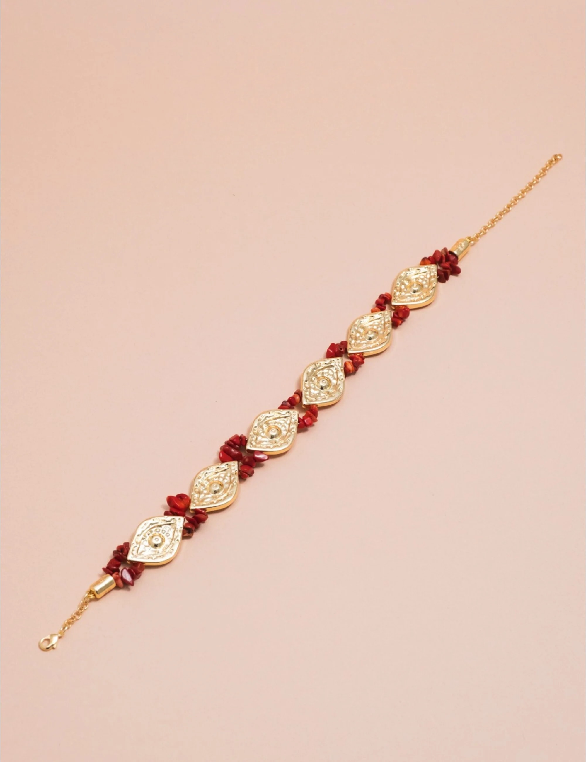 CHOKER OLHO PEDRA CORAL - CO2998VO01