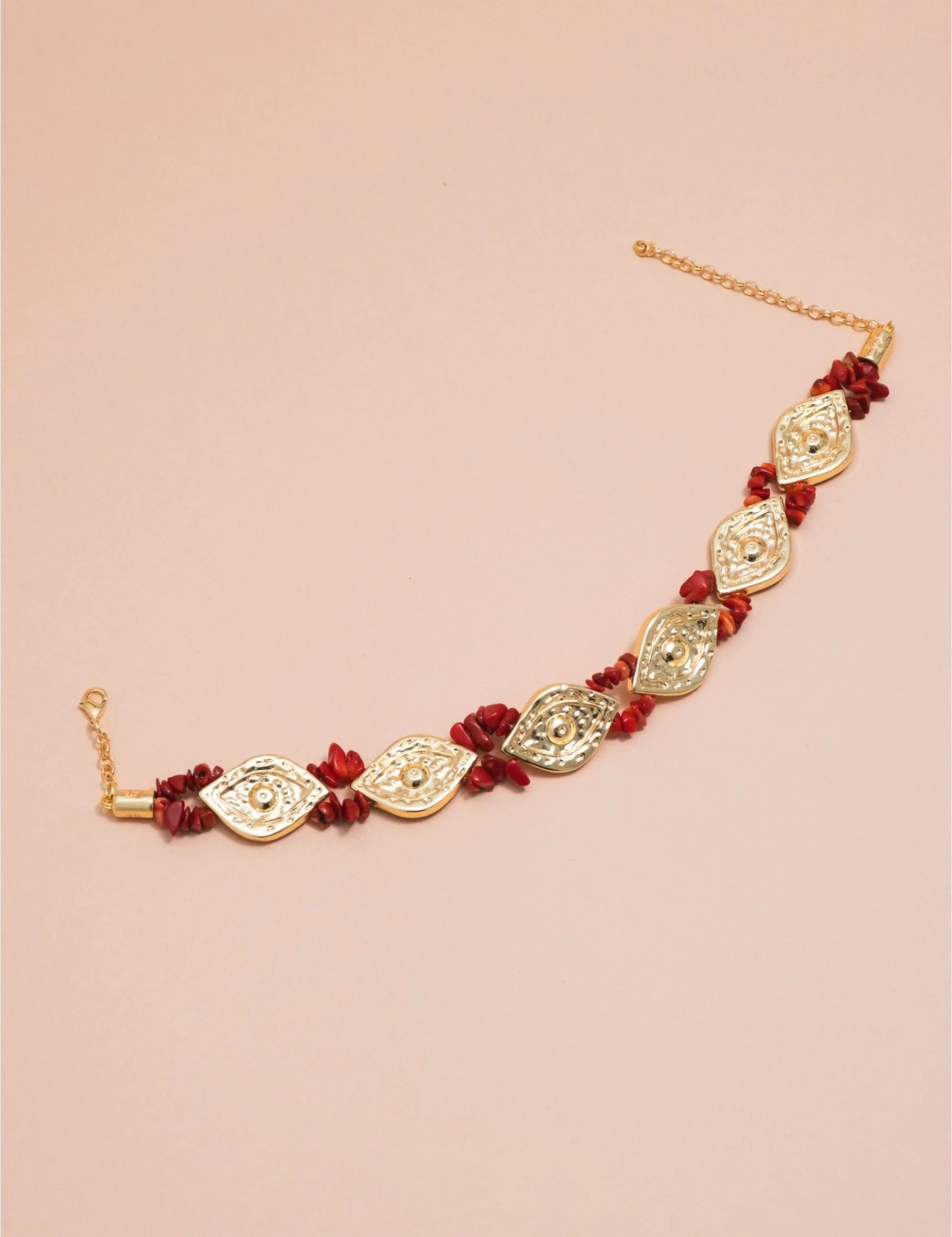 CHOKER OLHO PEDRA CORAL - CO2998VO01