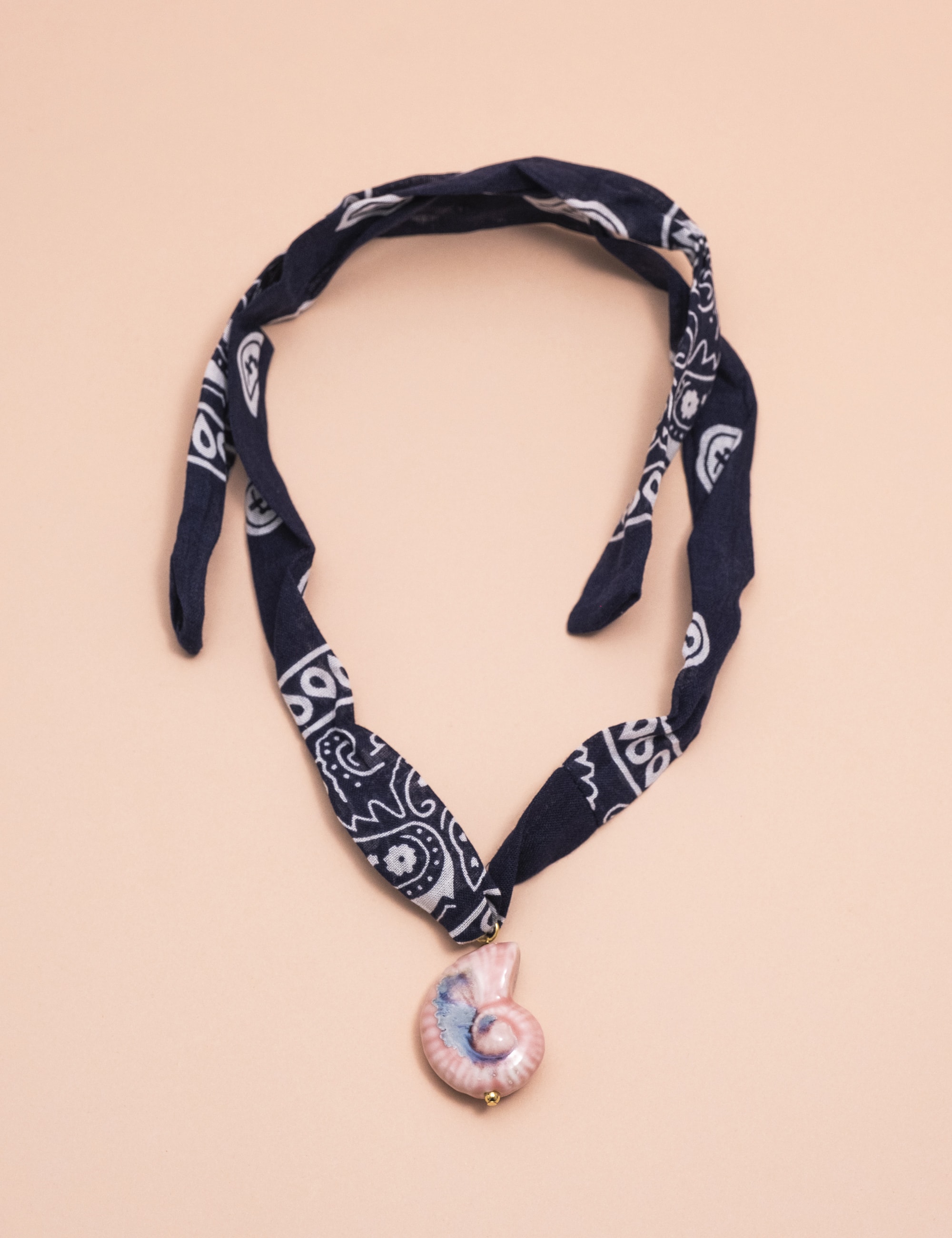 COLAR BANDANA CONCHA ROSA - CO3119VO01