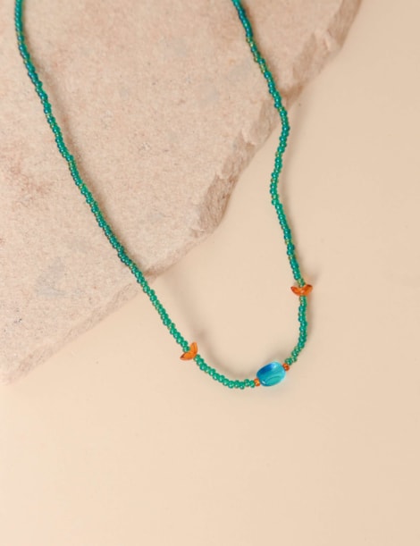 Colar Blue Beads