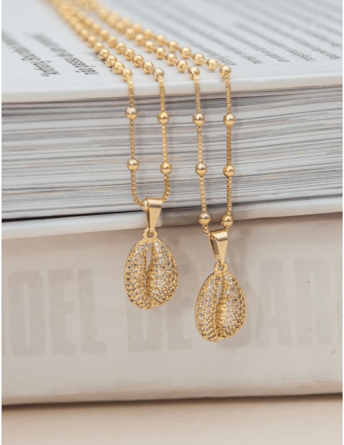 COLAR BÚZIOS CRAVEJADO - CO0140VO01