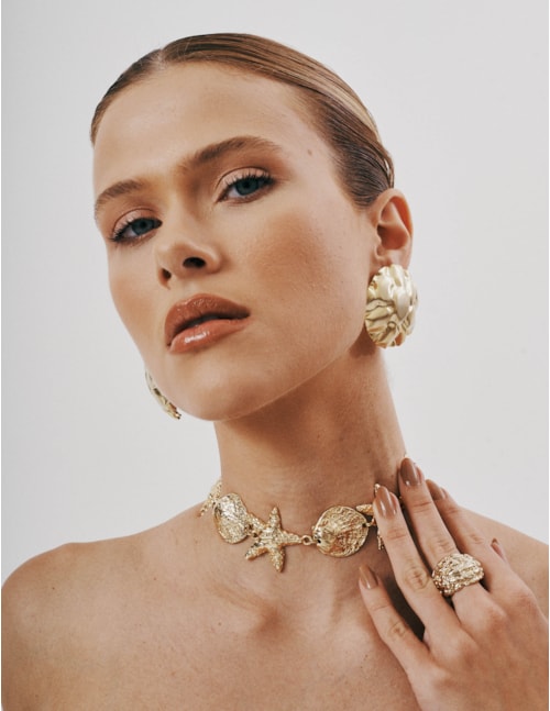 COLAR CHOKER MAR OURO - CO29325