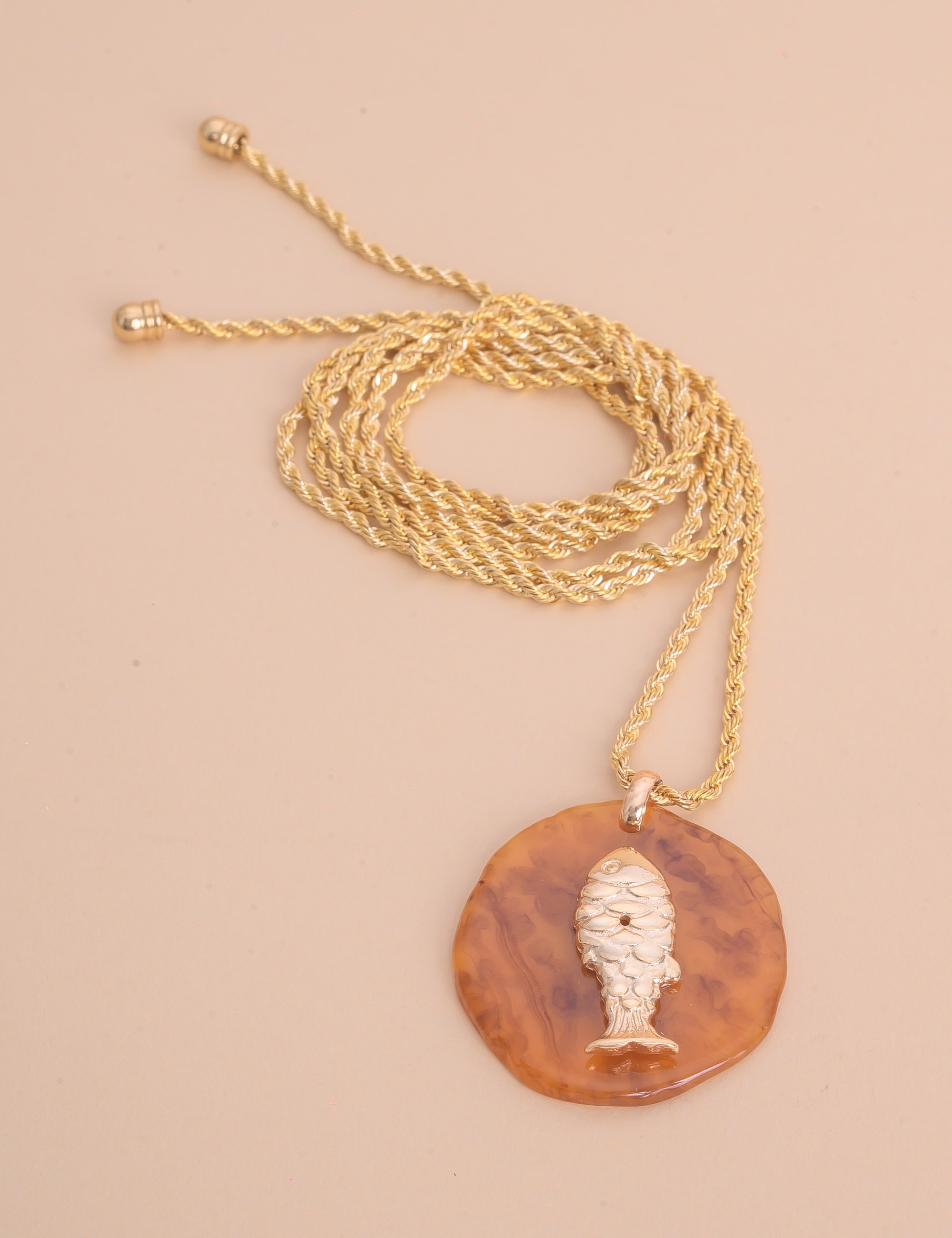 COLAR DE OURO PINGENTE PEIXE TARTARUGA - CO29361VO20