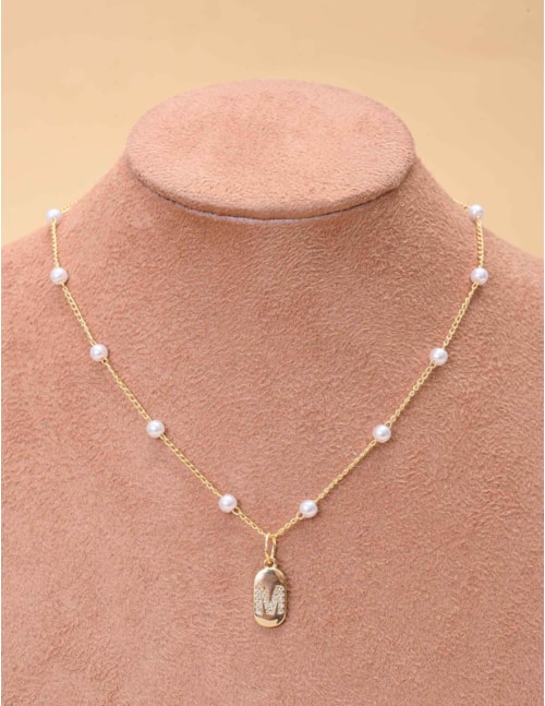 COLAR DE PÉROLA LETRAS - CO29406VO01
