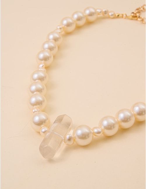 COLAR DE PEROLA QUARTZO CRISTAL - CO29266VO01