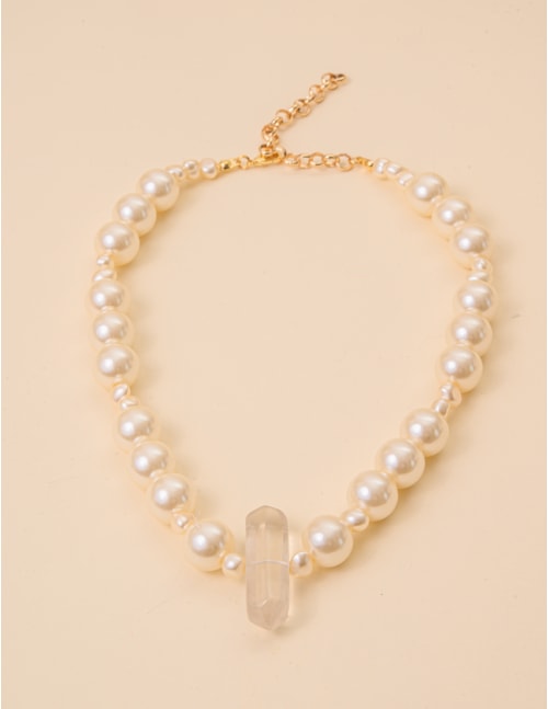 COLAR DE PEROLA QUARTZO CRISTAL - CO29266VO01