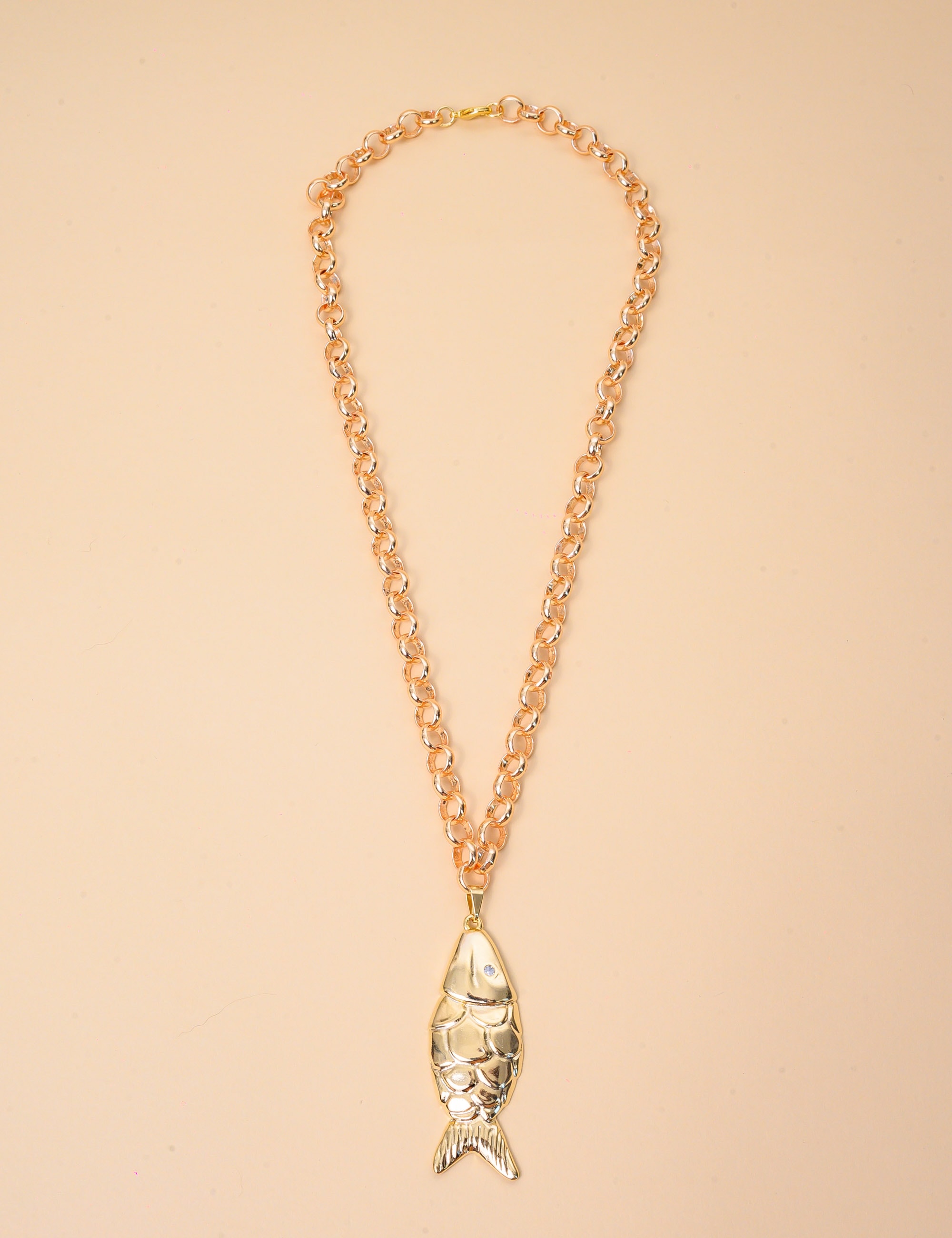 COLAR ELO PORTUGUES PINGENTE PEIXE G - CO29345