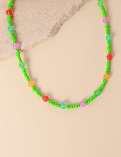 Colar Esfera Beads Green