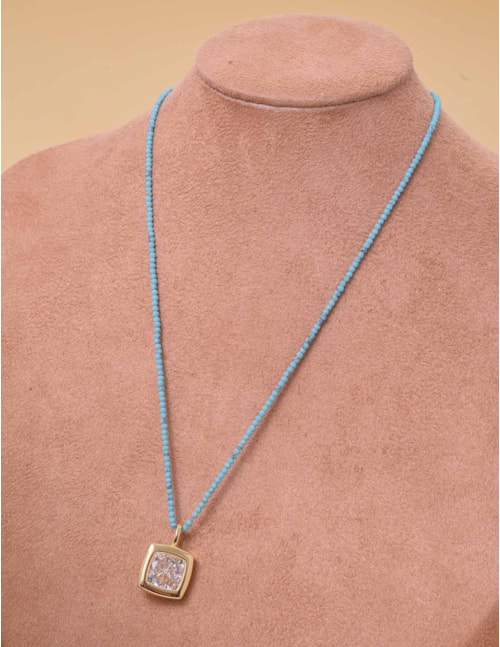 COLAR  ESPINELIO PINGENTE CRISTAL - CO29348