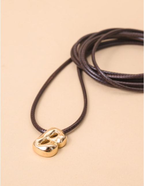 COLAR FIO PINGENTE B MARROM CLARO - CO29208VO08