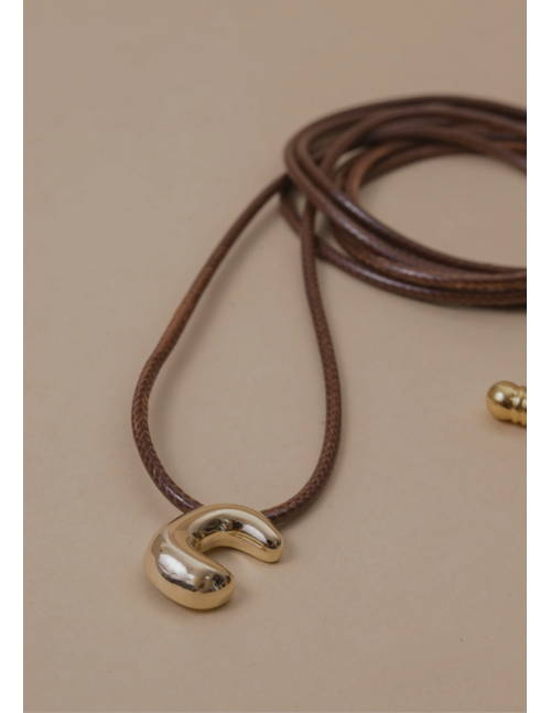 COLAR FIO PINGENTE C MARROM CLARO - CO29208VO09