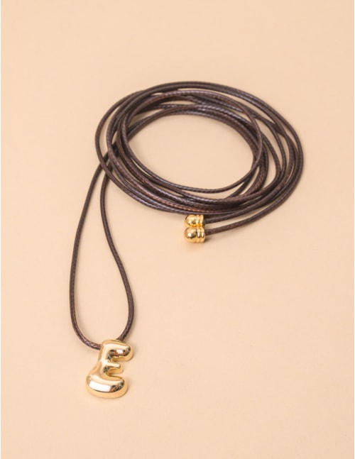 COLAR FIO PINGENTE E MARROM CLARO - CO29208VO07