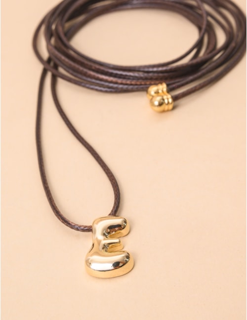 COLAR FIO PINGENTE E MARROM CLARO - CO29208VO07