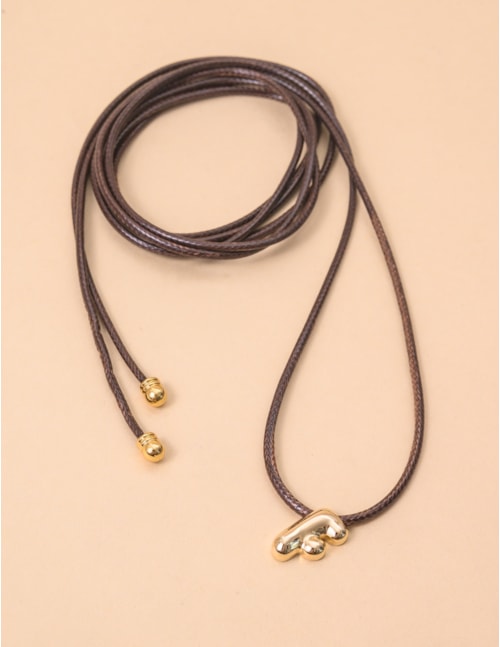 COLAR FIO PINGENTE F MARROM CLARO - CO26208VO03