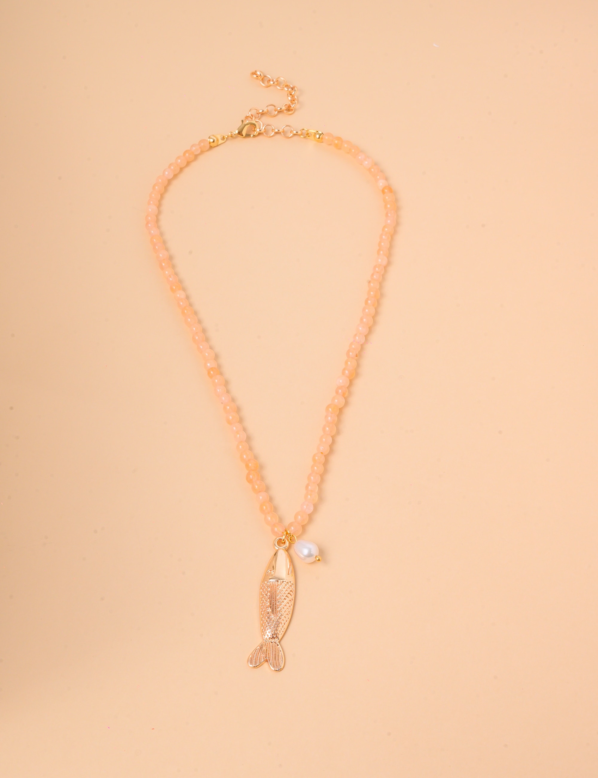 COLAR JADE AMARELO PEIXE ABAULADO - CO29282VO07