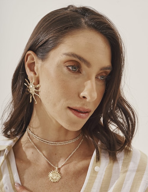 COLAR LONGO PINGENTE SOL E LUA - CO29378VO01