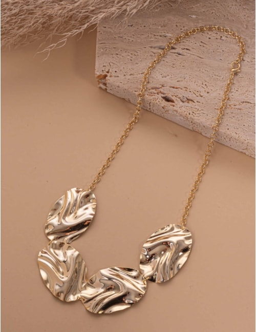 COLAR METAL CHAPA GOLD - CO2409