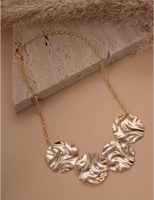 COLAR METAL CHAPA OURO - CO2410VO02