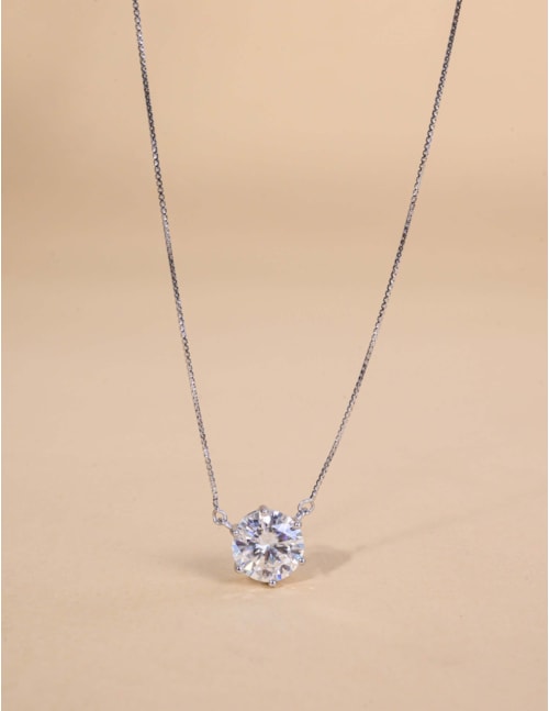 COLAR MOISSANITE 8 MM PONTO DE LUZ - CO29392VO02