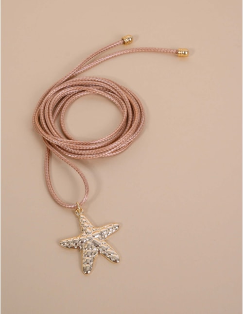 COLAR NUDE PINGENTE DE ESTRELA DO MAR OURO - CO29354VO26