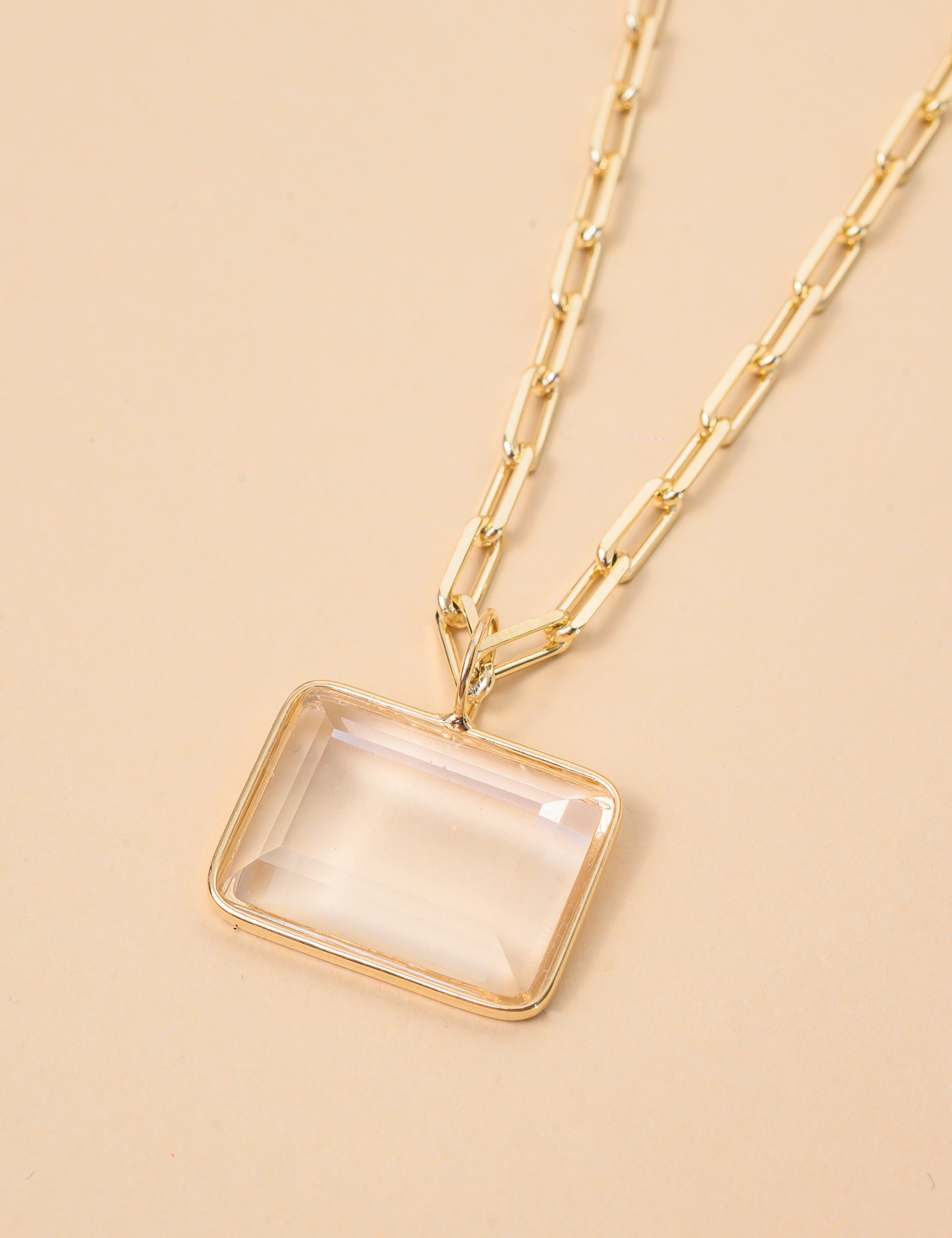 COLAR OURO PINGENTE RETAGULAR - CO29343