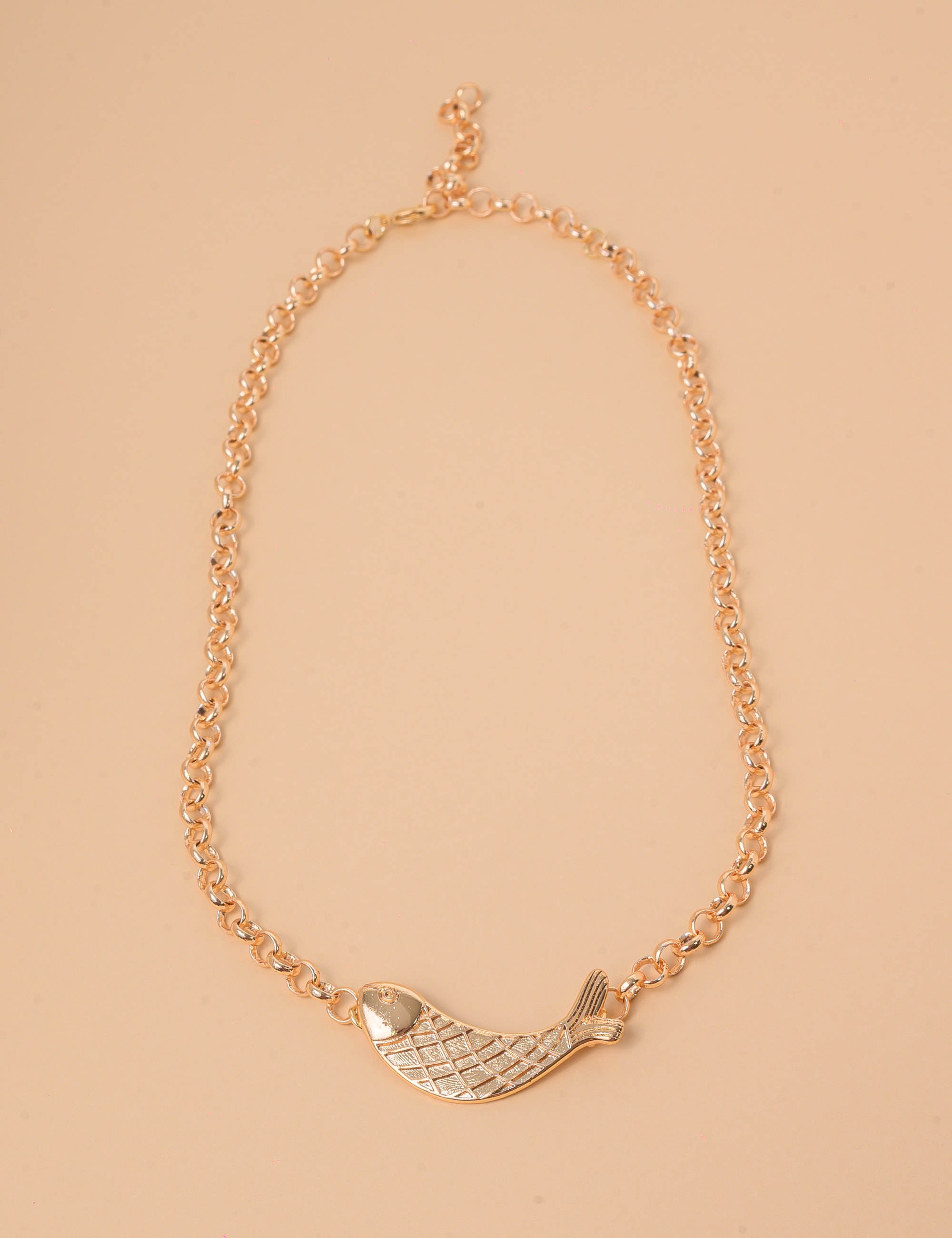 COLAR PEIXE METAL OURO - CO29277VO01