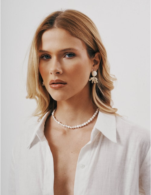 COLAR PEROLA BARROCA - CO29359VO01