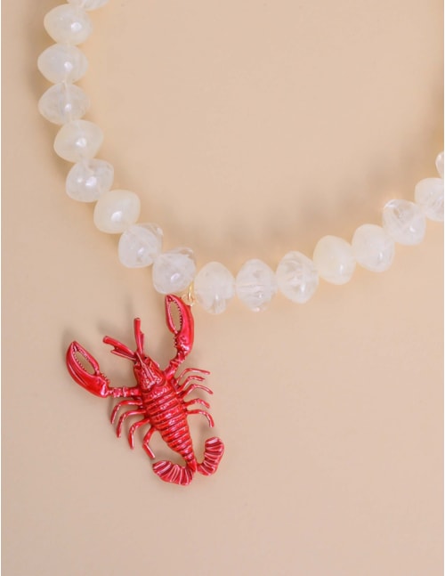 COLAR PEROLADO PINGENTE LAGOSTA - CO29366VO22