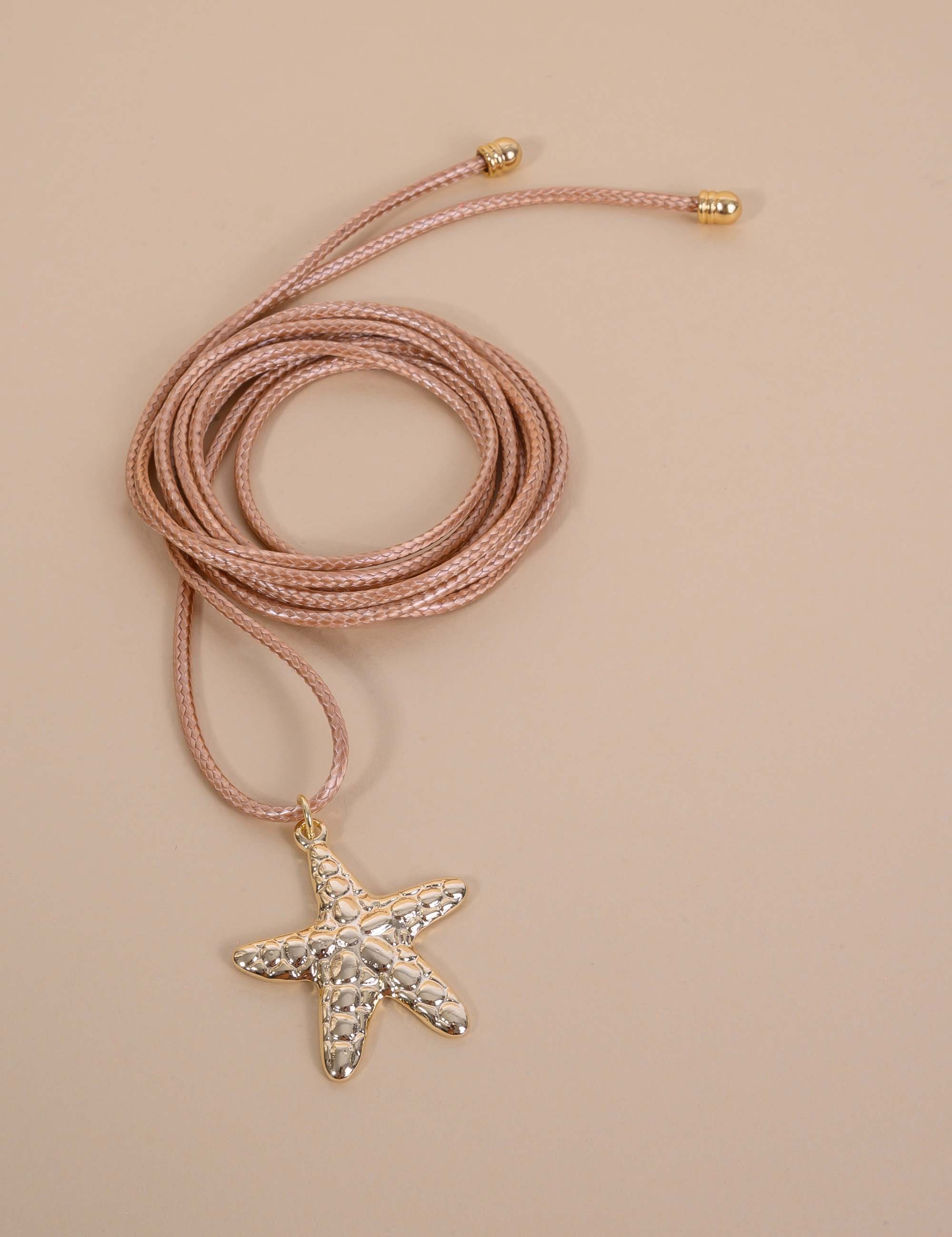 COLAR PINGENTE DE ESTRELA DO MAR OURO - CO29354