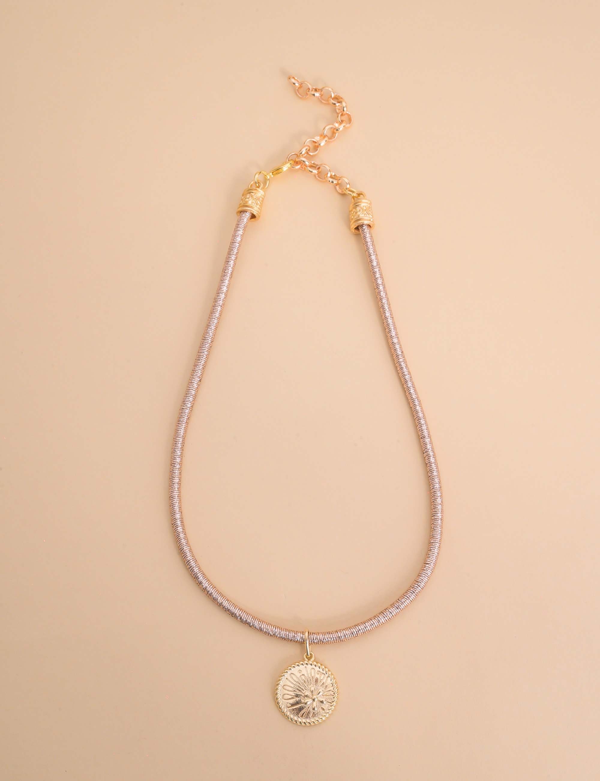 COLAR PINGENTE OURO FLOR - CO29349