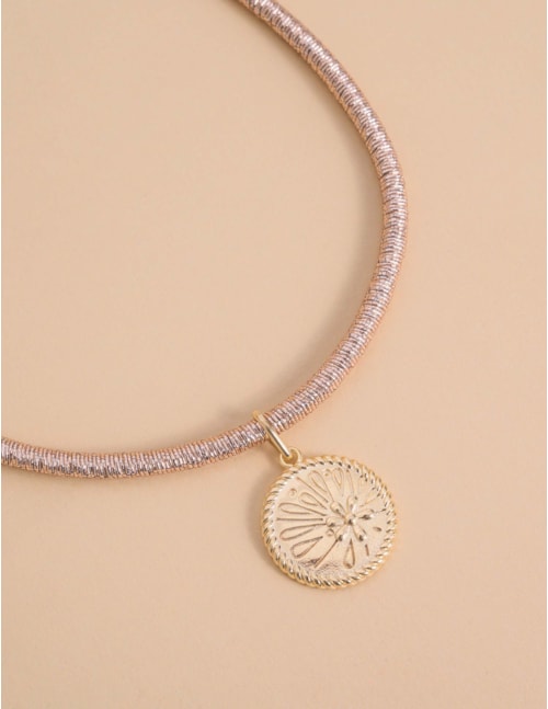 COLAR PINGENTE OURO FLOR - CO29349