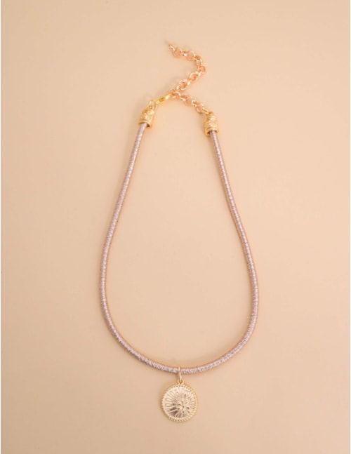 COLAR PINGENTE OURO FLOR - CO29349VO01