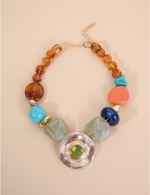 COLAR RESINA PEDRAS COLORIDAS - CO29298VO01