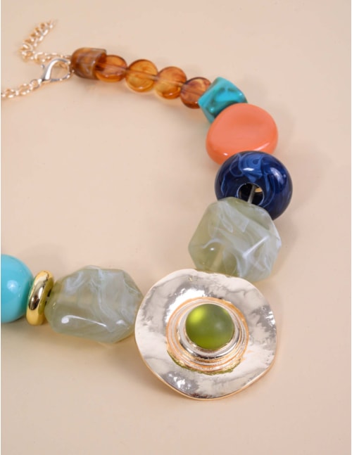 COLAR RESINA PEDRAS COLORIDAS - CO29298VO01