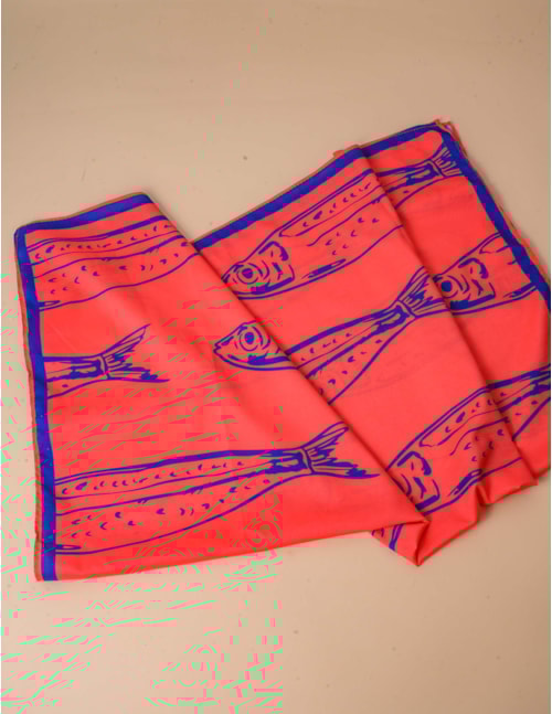 LENÇO DE PEIXE LARANJA E AZUL - LE0002VO08