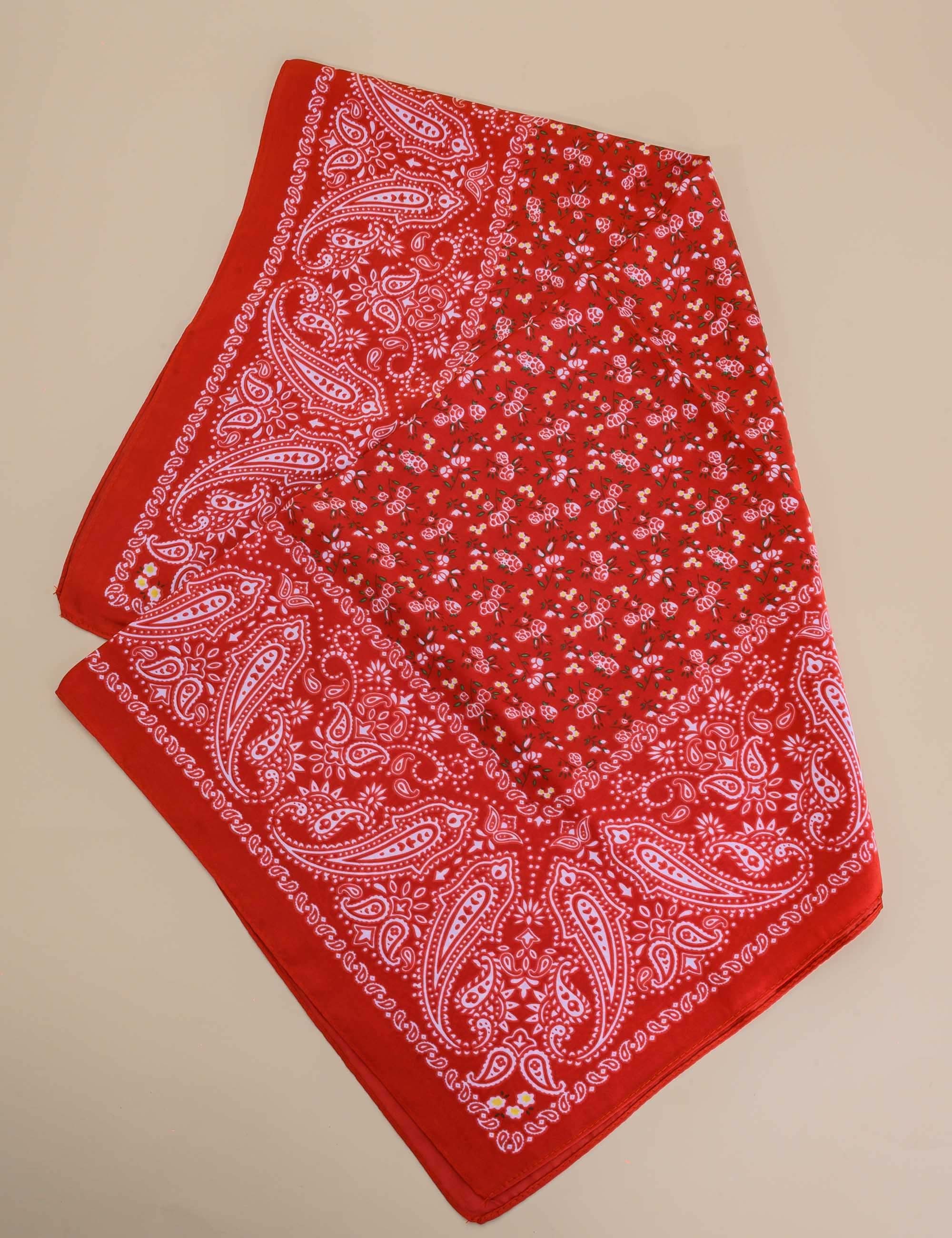 LENÇO VERMELHO ESTAMPA PAISLEY - LE0002VO05