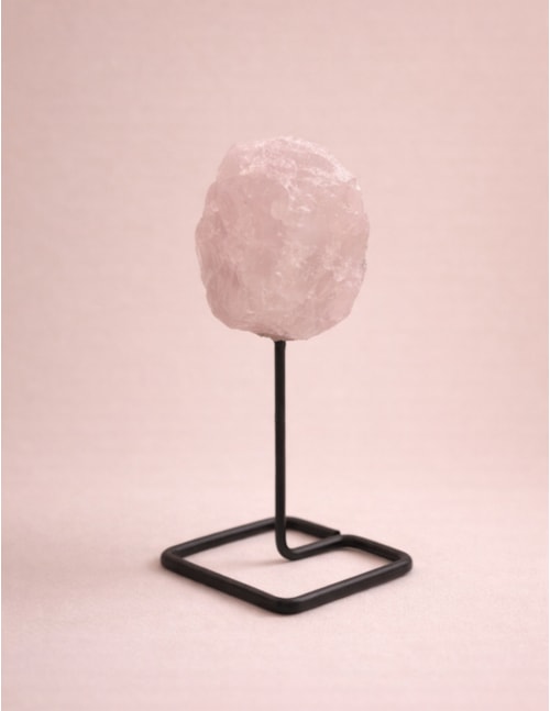 Pedra Decorativa Natural em Suporte Metálico Minimalista - HOME01