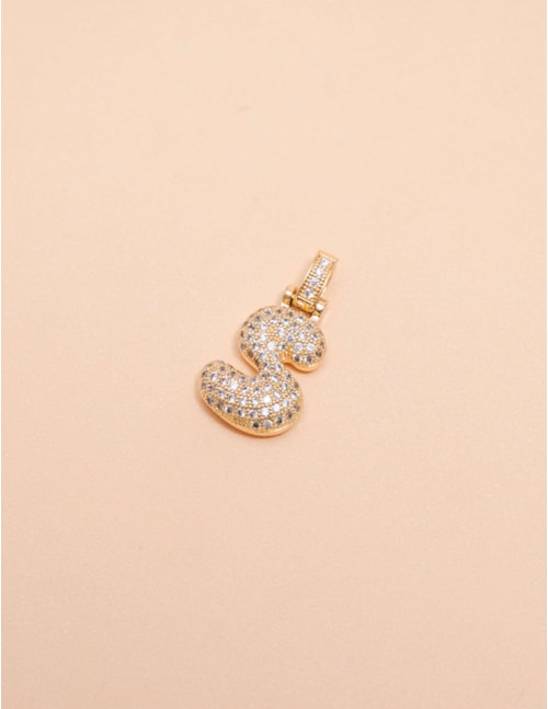 Pingente Letra S Gold