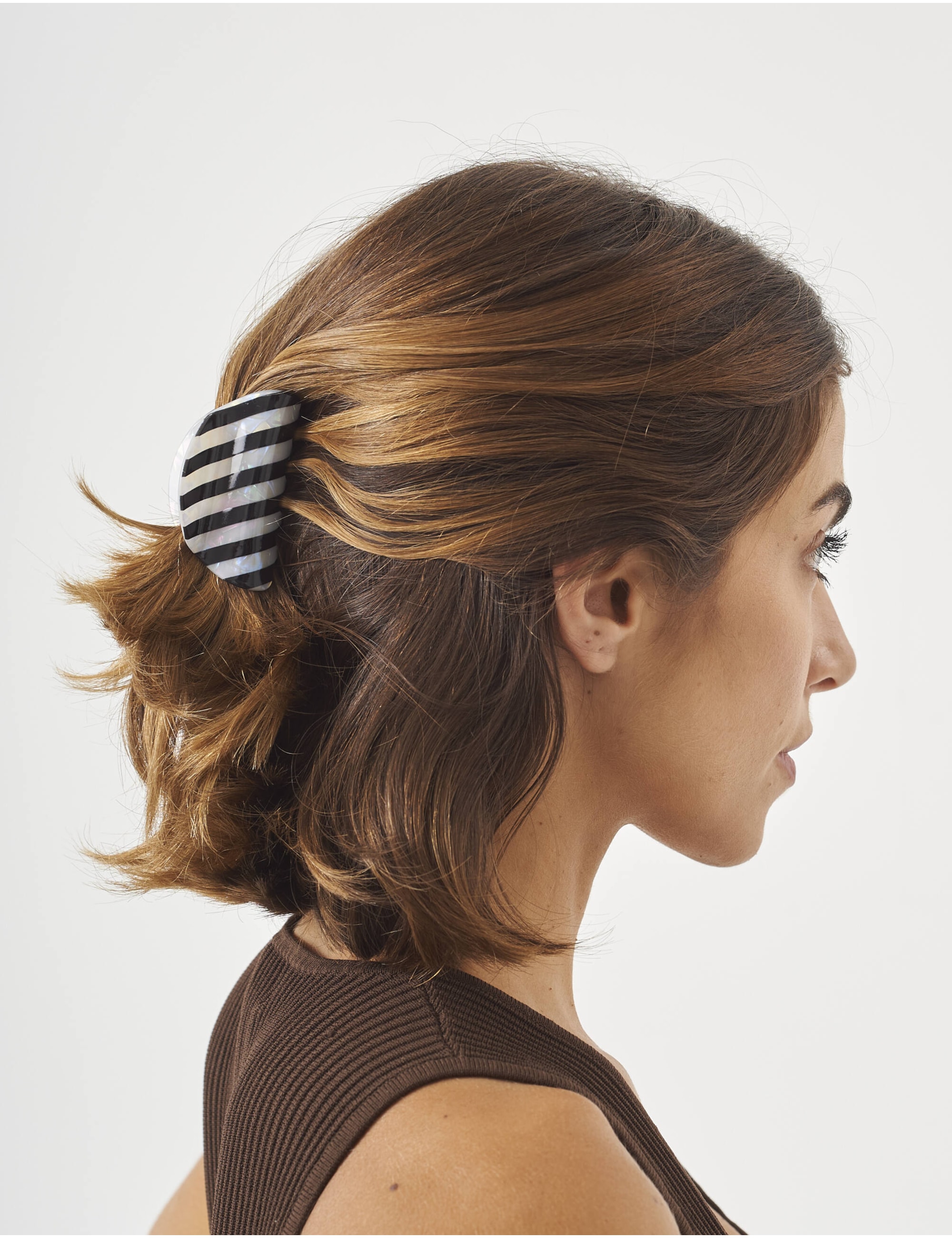 PRESILHA DE RESINA LISTRAS PRETA - PR29012VO04