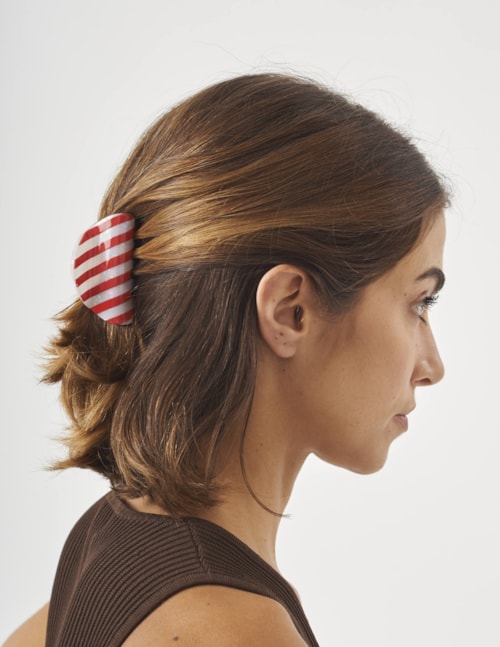 PRESILHA DE RESINA LISTRAS VERMELHA - PR29012VO05