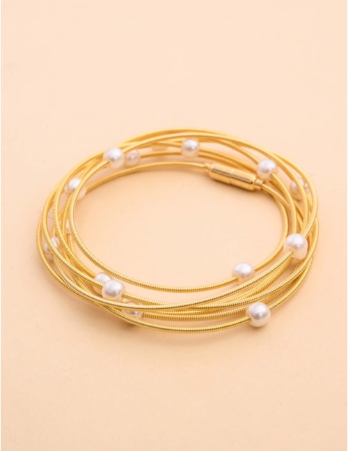 PULSEIRA CORDA DE VIOLAO PEROLA OURO - PU29042VO01