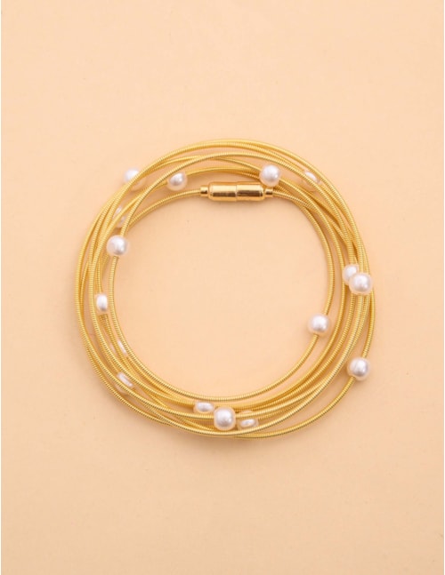 PULSEIRA CORDA DE VIOLAO PEROLA OURO - PU29042VO01