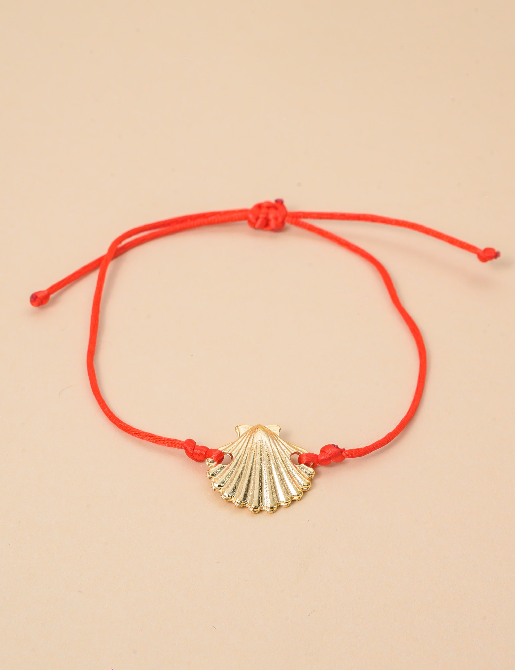 PULSEIRA CORDÃO VERMELHO PINGENTE CONCHA - PU29069VO05
