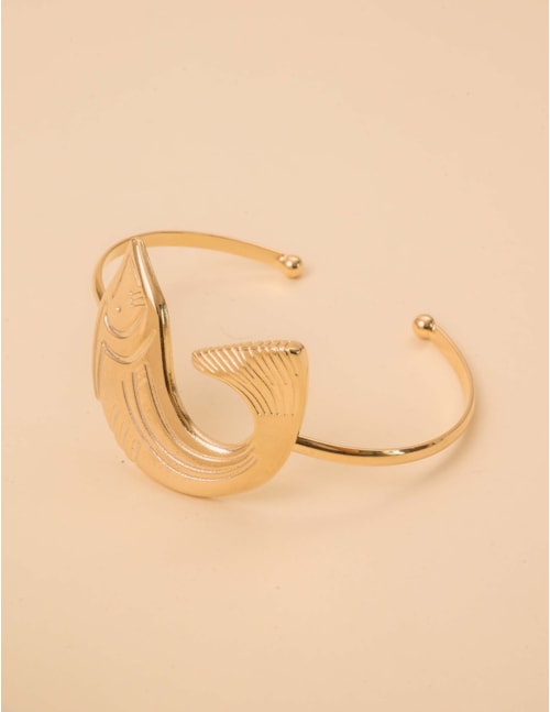 PULSEIRA  DE PEIXE  METAL OURO AJUSTAVEL - PU29058VO01