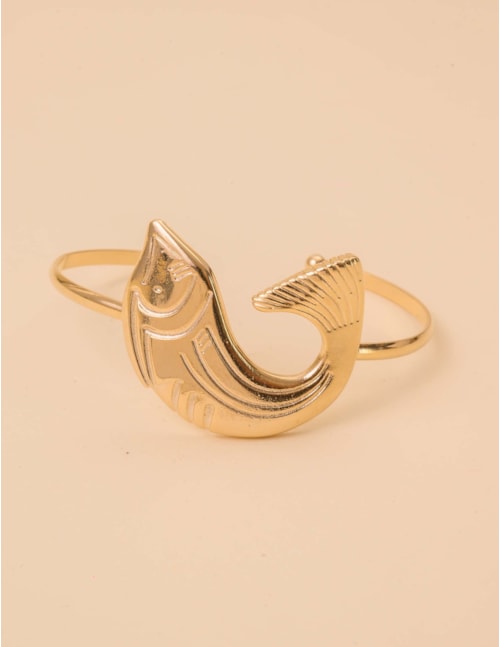 PULSEIRA  DE PEIXE  METAL OURO AJUSTAVEL - PU29058VO01
